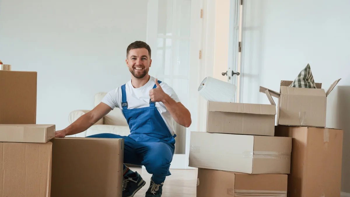 Ein- und Auspackservice in Zürich Wipkingen – Umzugsprofi verpackt Hausrat in einer Altbauwohnung im Kreis 10