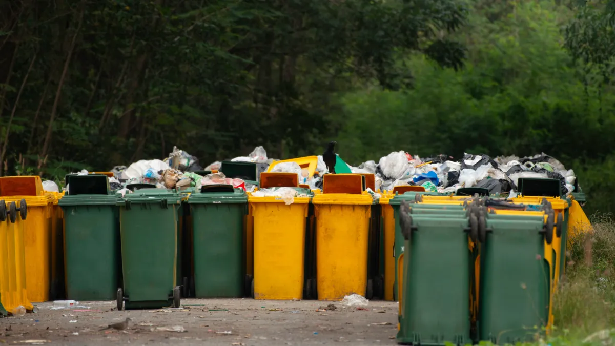 Räumung in Wohlen AG – Kehricht- und Sperrgutcontainer bei einer Wohnungsräumung im Freiamt