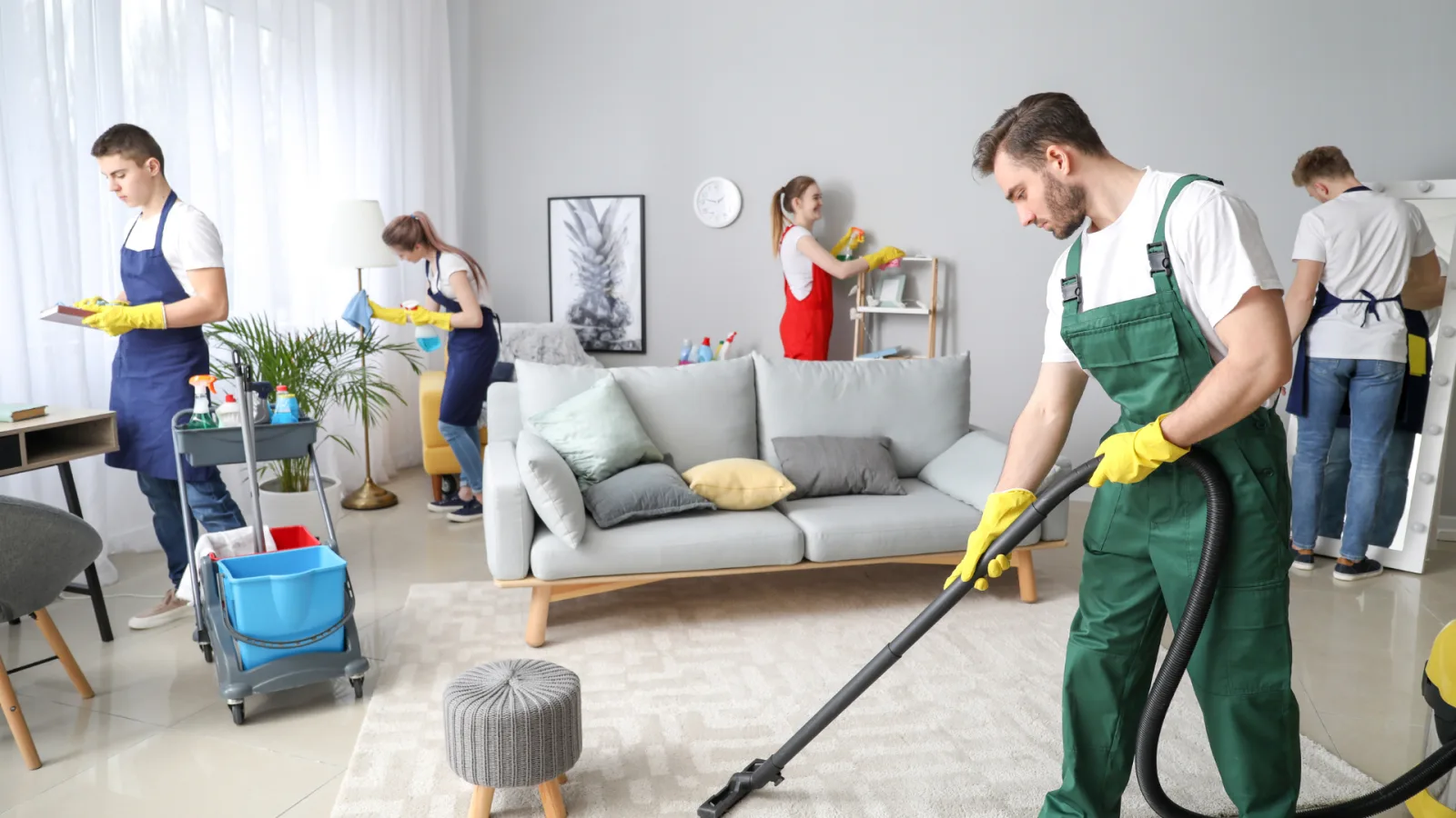 Umzugsreinigung in Rapperswil-Jona – Reinigungsteam bei der Endreinigung vor der Wohnungsabgabe