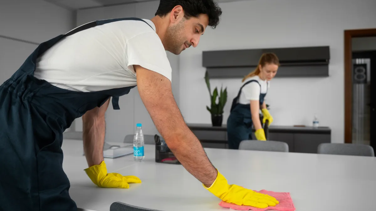 Umzugsreinigung in Zürich Altstetten – Reinigungsteam bei der Endreinigung vor der Wohnungsabgabe im Kreis 9